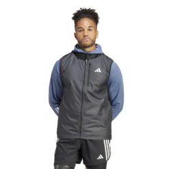 Veste Sans Manche Adidas Own The Run -Équipement De Fitness adidas in1493 3 apparel on model standard view white