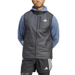 Veste Sans Manche Adidas Own The Run -Équipement De Fitness adidas in1493 4 apparel on model front view white